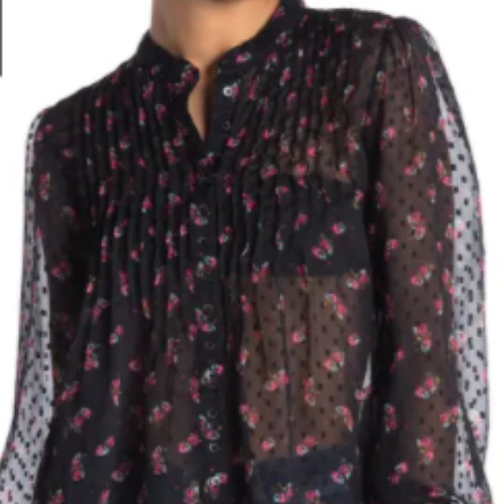 Free People: Women's Floral Blouse Size Large